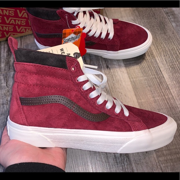 Vans sk8 hi all weather mte red brown shoe sneaker - Picture 2 of 8